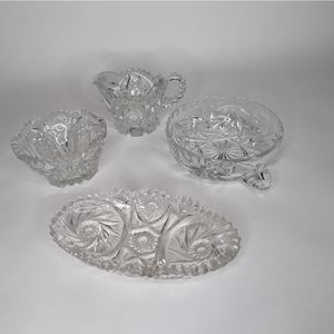 Lot of 4 crystal dishes